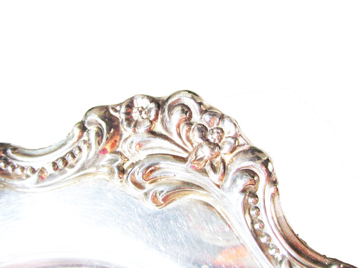 Vintage Reed & Barton Silver Plated Tara Hall Covered Dish And Bread Plate Set