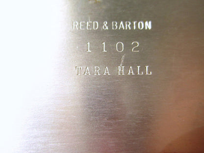 Vintage Reed & Barton Silver Plated Tara Hall Covered Dish And Bread Plate Set