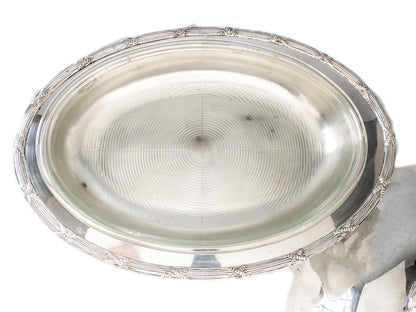 Vintage Silver Plate And Glass Covered Dish Casserole Serving Dish Towle Mfg Co