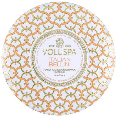Voluspa Italian Bellini 3 Wick Tin Candle