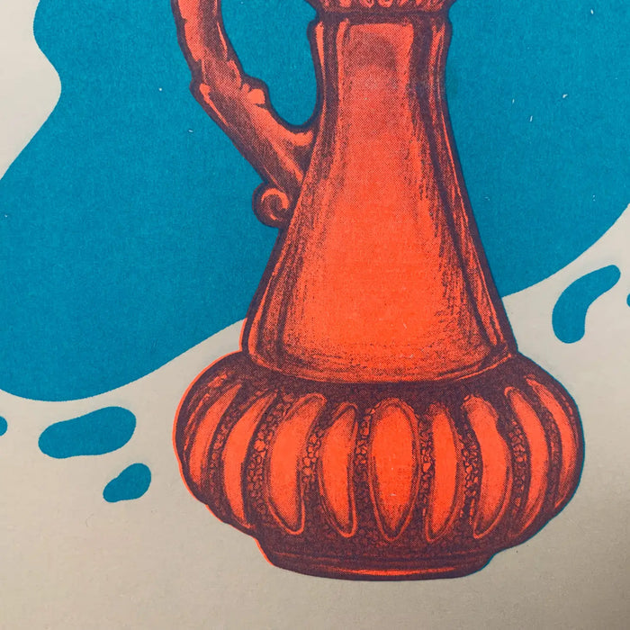 Whisky Bottle Riso Print
