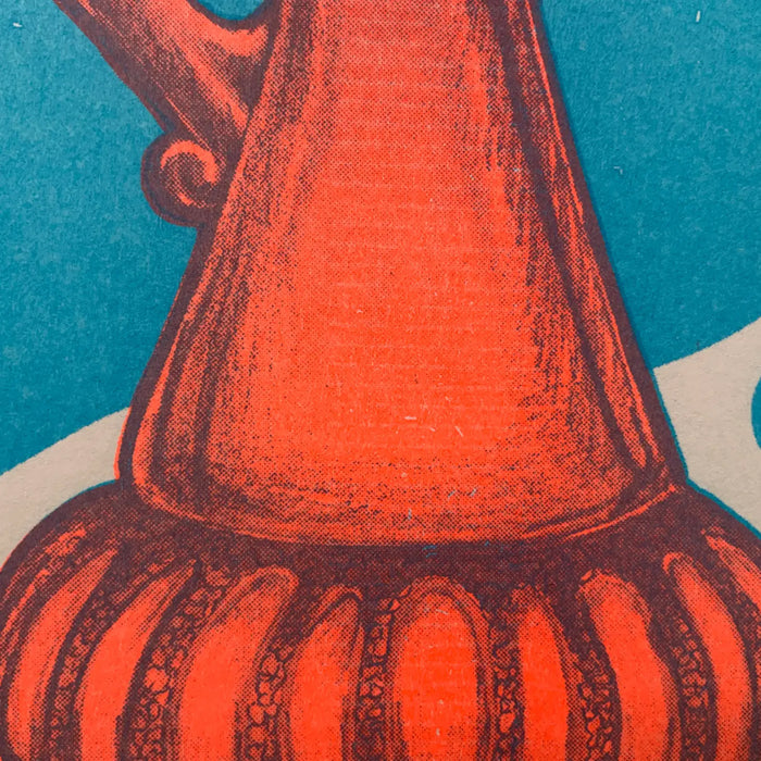 Whisky Bottle Riso Print