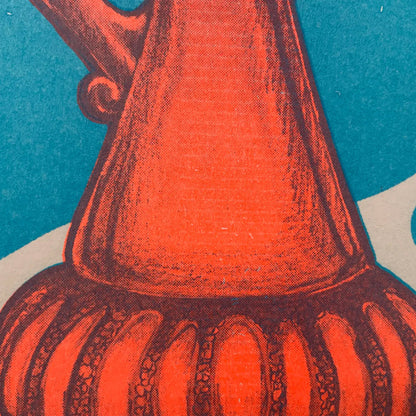Whisky Bottle Riso Print